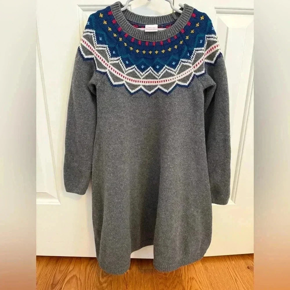 Hanna Andersson Fair Isle Sweater Dress size 8 (130 cm) - Picture 1 of 8
